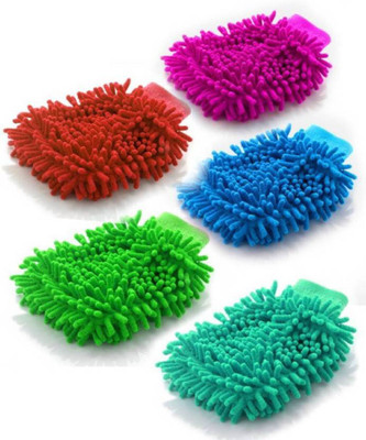 

Trendmakerz Microfiber Vehicle Washing Hand Glove(Pack Of 5)