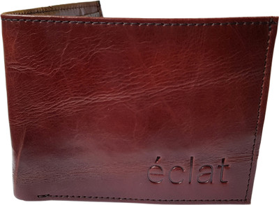 

ECLAT Men Brown Genuine Leather Wallet(8 Card Slots), Garnet