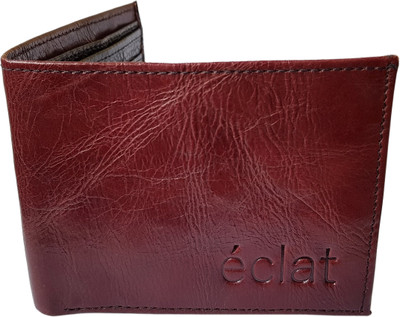 

ECLAT Men Brown Genuine Leather Wallet(8 Card Slots), Shadedwine