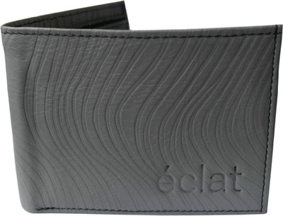 

ECLAT Men Grey Genuine Leather Wallet(8 Card Slots), Graycurvylines