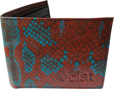 

ECLAT Men Blue Genuine Leather Wallet(8 Card Slots), Turquoiseredsnake