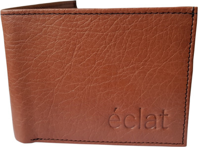 

ECLAT Men Orange Genuine Leather Wallet(8 Card Slots), Lightcheesyorange