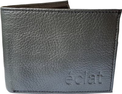 

ECLAT Men Grey Genuine Leather Wallet(8 Card Slots), Metallicgun