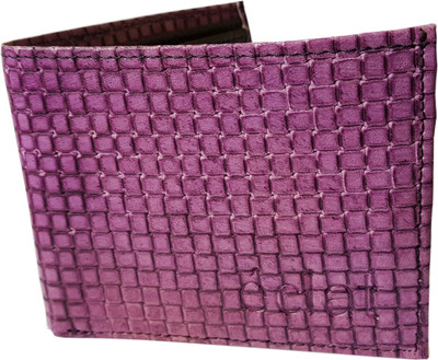 

ECLAT Men Purple Genuine Leather Wallet(8 Card Slots), Purpleinterweave