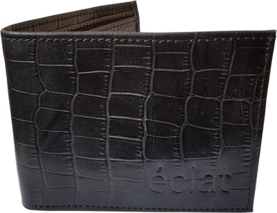 

ECLAT Men Black Genuine Leather Wallet(8 Card Slots), Blackcrocodili
