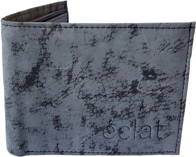 

ECLAT Men Grey Genuine Leather Wallet(8 Card Slots), Stonegreynblacktextureeffect