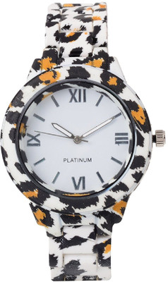 

Zillion White Dial Leopard Print Ceramic Watch - For Women