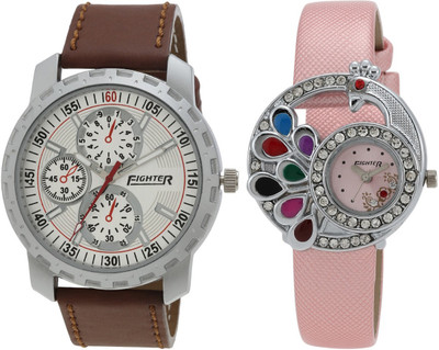 

Fighter New Stylish Casual Couple Combo 720-622 Wrist Watch - For Men & Women