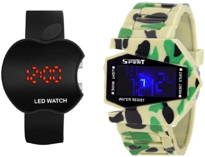COSMIC LED Aircraft Model wrist watch with different 7 lights with black apple led for kids military apple Watch  - For Men   Watches  (COSMIC)