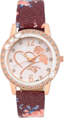 COSMIC FHL-908 FLORAL AND Hearts in Love MULTI COLOR Crystal Studded Watch  - For Women   Watches  (COSMIC)