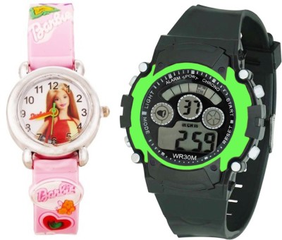 VITREND Sports-Back 7 Lights & Barbie Pack Of 2 Watch  - For Boys & Girls   Watches  (Vitrend)