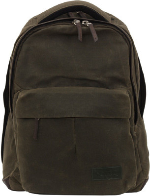 

VOLOQ Rimo Multipurpose Laptop Backpack for Office, College, Daytrip, fits 17" laptop, Canvas & Vegan, fit for Airline cabin luggage 20 L Backpack(Green), Military green