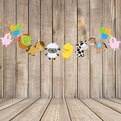 

PARTY PROPZ CHARACTER STRING BUNTING PACK OF 1/ FARM HOUSE BIRTHDAY DECORATION/FARM HOUSE PARTY SUPPLIES/ CHARACTER STRING Banner(7 ft, Pack of 1)