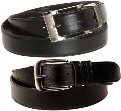 

Cyclone Men Casual Black Genuine Leather Reversible Belt