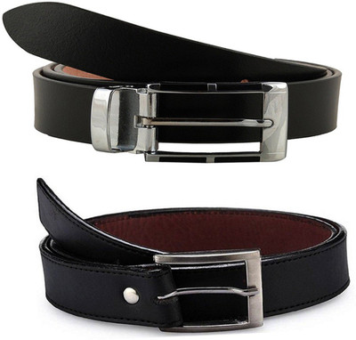 

Cyclone Men Casual Black Genuine Leather Reversible Belt
