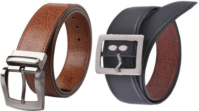 

Cyclone Men Casual Tan, Black Genuine Leather Reversible Belt, Black;tan
