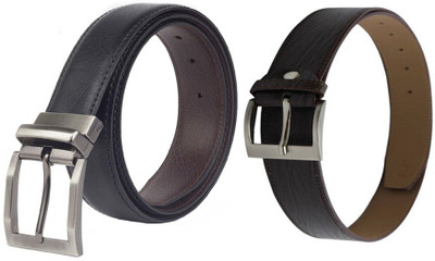 

Cyclone Men Casual Black Genuine Leather Reversible Belt