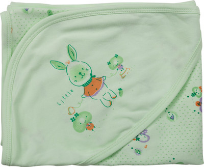 

simply Printed  Hooded Baby Blanket(Cotton, turquise