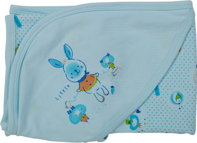 

simply Printed  Hooded Baby Blanket(Cotton, Blue