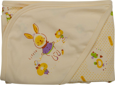 

simply Printed  Hooded Baby Blanket(Cotton, Yellow