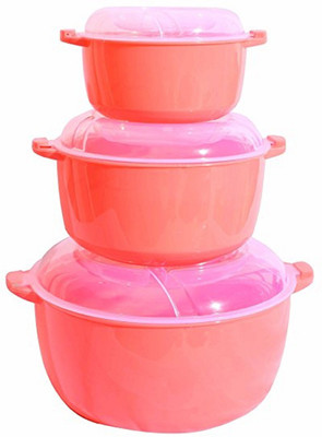 

Bruzone Cook-N-Serve High Quality 3pcs A15 Plastic Bowl Set(Pink, Pack of 3)