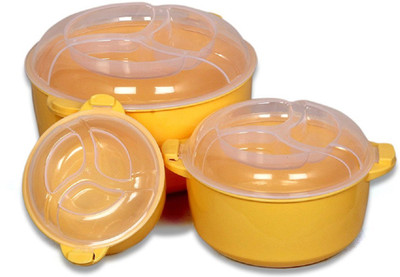 

Bruzone Cook-N-Serve High Quality 3pcs A29 Plastic Bowl Set(Yellow, Pack of 3)