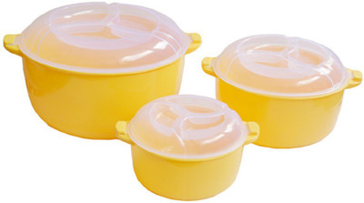 

Bruzone Cook-N-Serve High Quality 3pcs A30 Plastic Bowl Set(Yellow, Pack of 3)