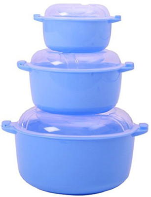 

Bruzone Food Storage 3pcs C04 Plastic Bowl Set(Blue, Pack of 3)