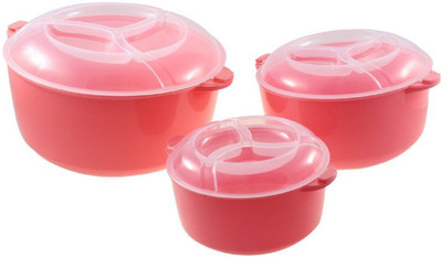 

Bruzone Cook-N-Serve High Quality 3pcs A20 Plastic Bowl Set(Pink, Pack of 3)
