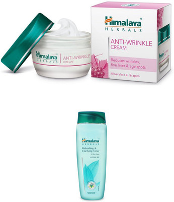 

Himalaya Anti Wrinkle Cream, Refreshing & Clarifying Toner(Set of 2)