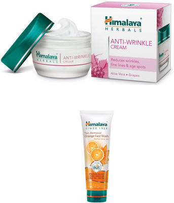 

Himalaya Anti Wrinkle Cream, Tan Removal Orange Face Wash(Set of)