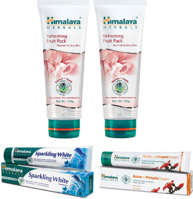 

Himalaya refreshing fruit pack, paste, pimple cream(Set of)