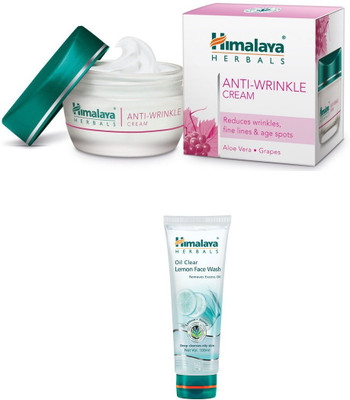 

Himalaya Anti Wrinkle Cream, Oil Clear Lemon Face Wash(Set of)
