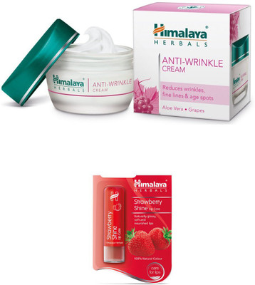 

Himalaya Anti Wrinkle Cream, Strawberry Shine Lip Care(Set of 2)