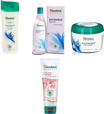 

Himalaya anti dandruff shampoo, anti dandruff hair oil, anti dandruff hair cream, refreshing fruit pack(Set of)