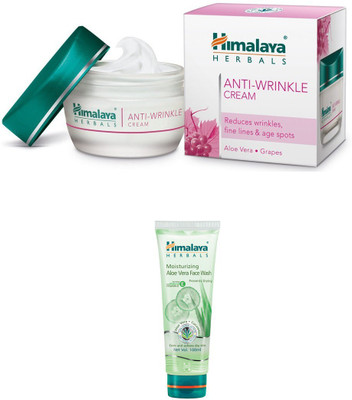 

Himalaya Anti Wrinkle Cream, Moisturizing Aloe Vera Face Wash(Set of)