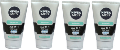 

Nivea All-in-1 Oil Control Face Wash With Cooling Menthol Combo (100*4) Face Wash(400 g)