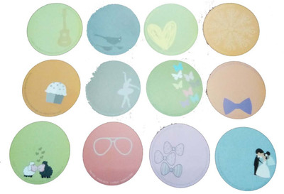 

EVINCE GIFT TAGS INTERESTING CIRCULAR GIFT TAGS WITH REUSE AS A COASTER PAPER Gift Wrapper(MIXED COLORS)