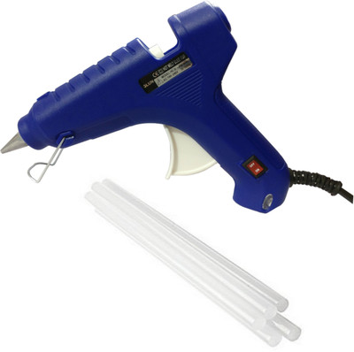 glun Blue 60 Watt ON OFF Switch Indicator With 5 Sticks Standard Temperature Corded Glue Gun(11 mm)