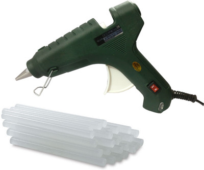 

glun Green 60 Watt ON OFF Switch Indicator With 25 Sticks Standard Temperature Corded Glue Gun(11 mm)