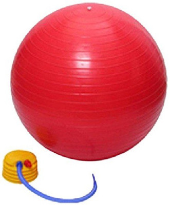 

Aurion With Free Air Foot Pump Gym Ball(With Pump), Red