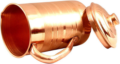 

VibeX ™ Heavy Copper High Quality Pure Jug with Lid for Health Benefits Water Jug(1.5 L)