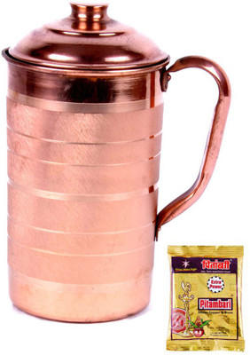 

VibeX ® Ayurveda Copper Handcrafted™ with Cleaning Agent Pitambri for Shine Water Jug(1500 L)