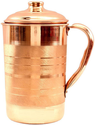 

VibeX ™ Heavy Copper Jug with Lid for Health Benefits Water Jug(1.5 L)