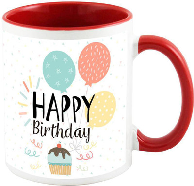 

AllUPrints Birthday Gifts Design 16 Red Ceramic Mug(325 ml)