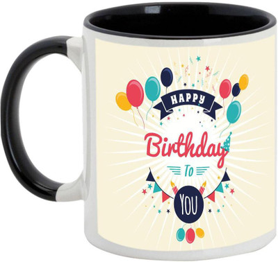 

AllUPrints Birthday Gifts Design 28 Black Ceramic Mug(325 ml)