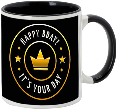 

AllUPrints Birthday Gifts Design 9 Black Ceramic Mug(325 ml)
