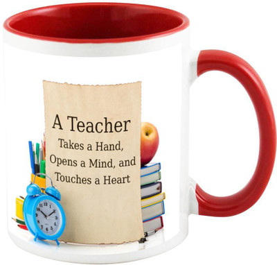 

AllUPrints Teachers Day Gifts Design 5 Red Ceramic Mug(325 ml)
