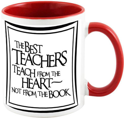 

AllUPrints Teachers Day Gifts Design 3 Red Ceramic Mug(325 ml)
