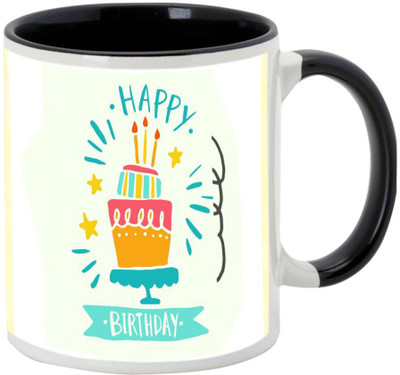 

AllUPrints Birthday Gifts Design 11 Black Ceramic Mug(325 ml)